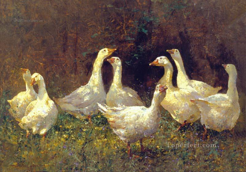 Floral Dance geese Oil Paintings